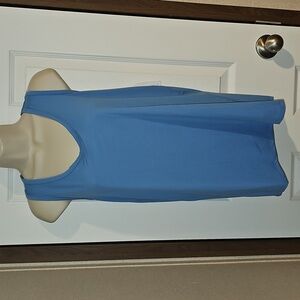 Time and Tru Maternity Size Large 12-14 Blue Active Racerback Tank Top New